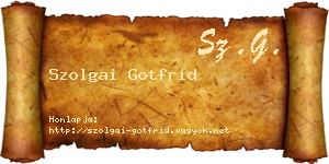 Szolgai Gotfrid névjegykártya